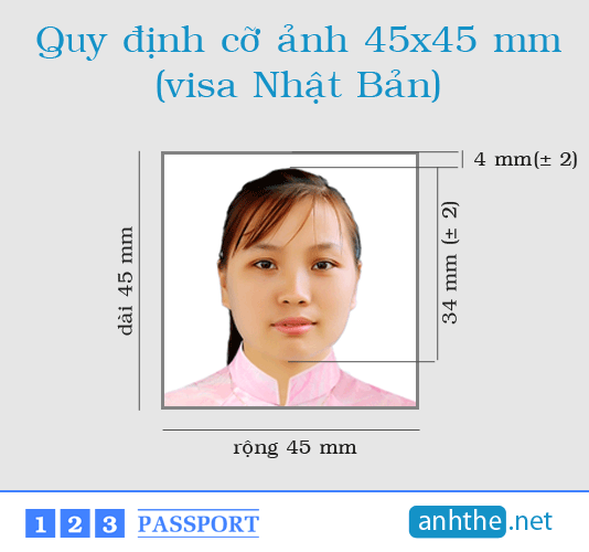 Cỡ Ảnh Visa Nhật 45X45Mm | Quy Định Kích Thước Ảnh Visa Nhật |  Www.Anhthe.Net